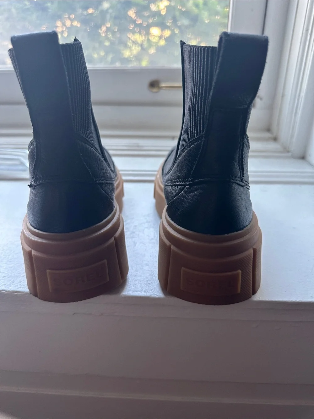 Sorel Black Leather Caribu Waterproof Boot